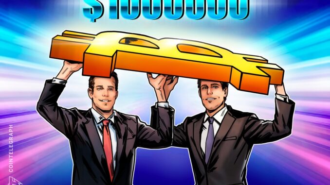 Bitcoin as ‘Gold 2.0’? Winklevoss Twins Predict a $1M Future Bitcoin as ‘Gold 2.0’? Winklevoss Twins Predict a $1M Future for BTC